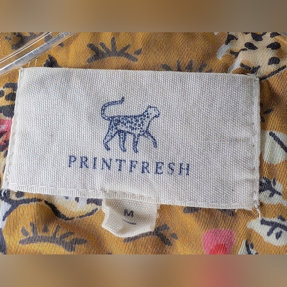 Printfresh Gold Leopard Bagheera Button Down Paja… - image 4